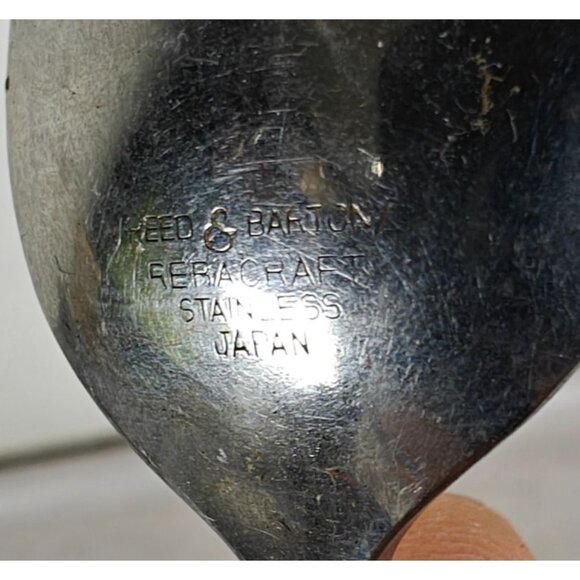 Reed & Barton Rebacraft Stainless Steel Bamboo Teaspoons Set Of 4 - Picture 3 of 4